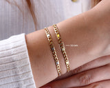 14K Gold Figaro Mariner Chain Bracelet, 3.5mm Layering Chain