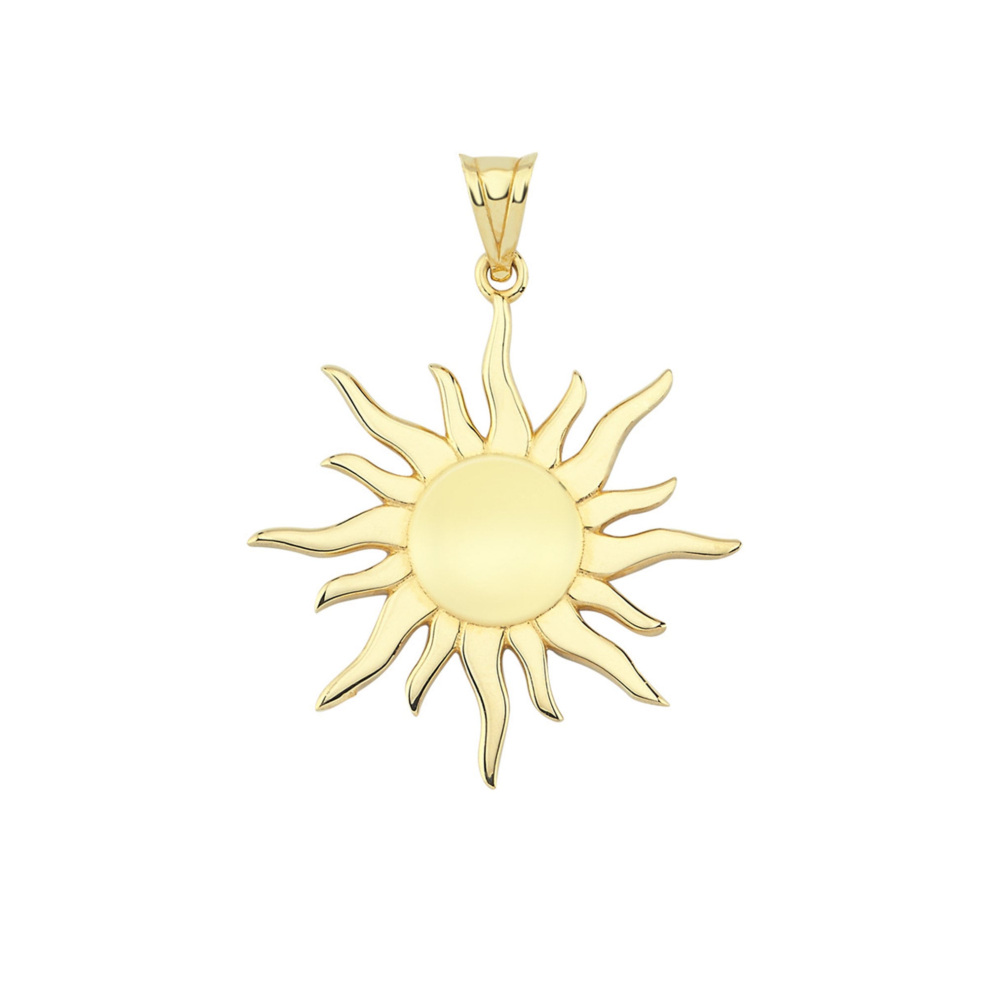 14K Gold Sun Necklace, Sunburst Celestial Pendant, Sun Charm Choker, Gold Sun Medallion, Gold Layering Chain, Gold Solar Necklace, Gift