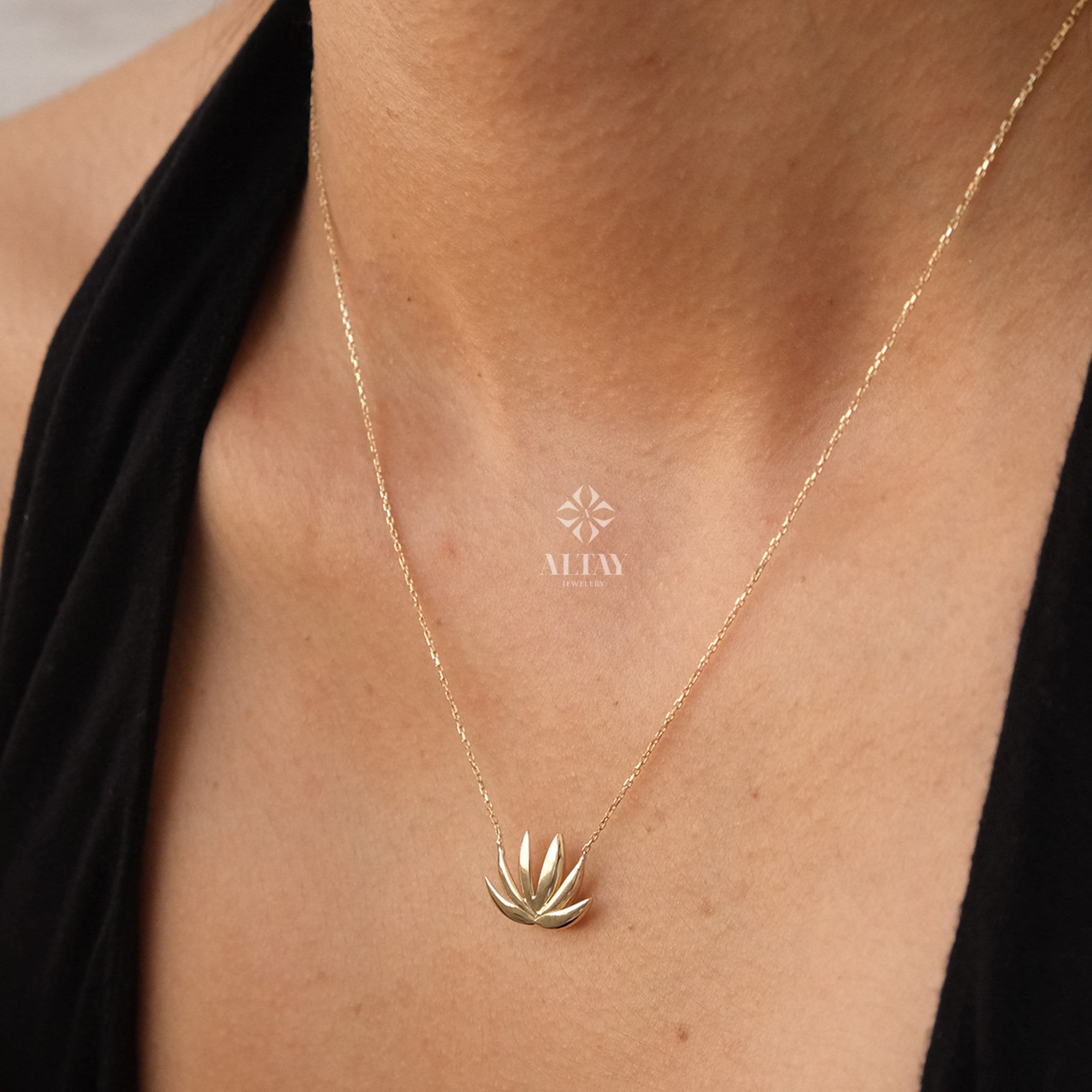 Yoga lotus necklace