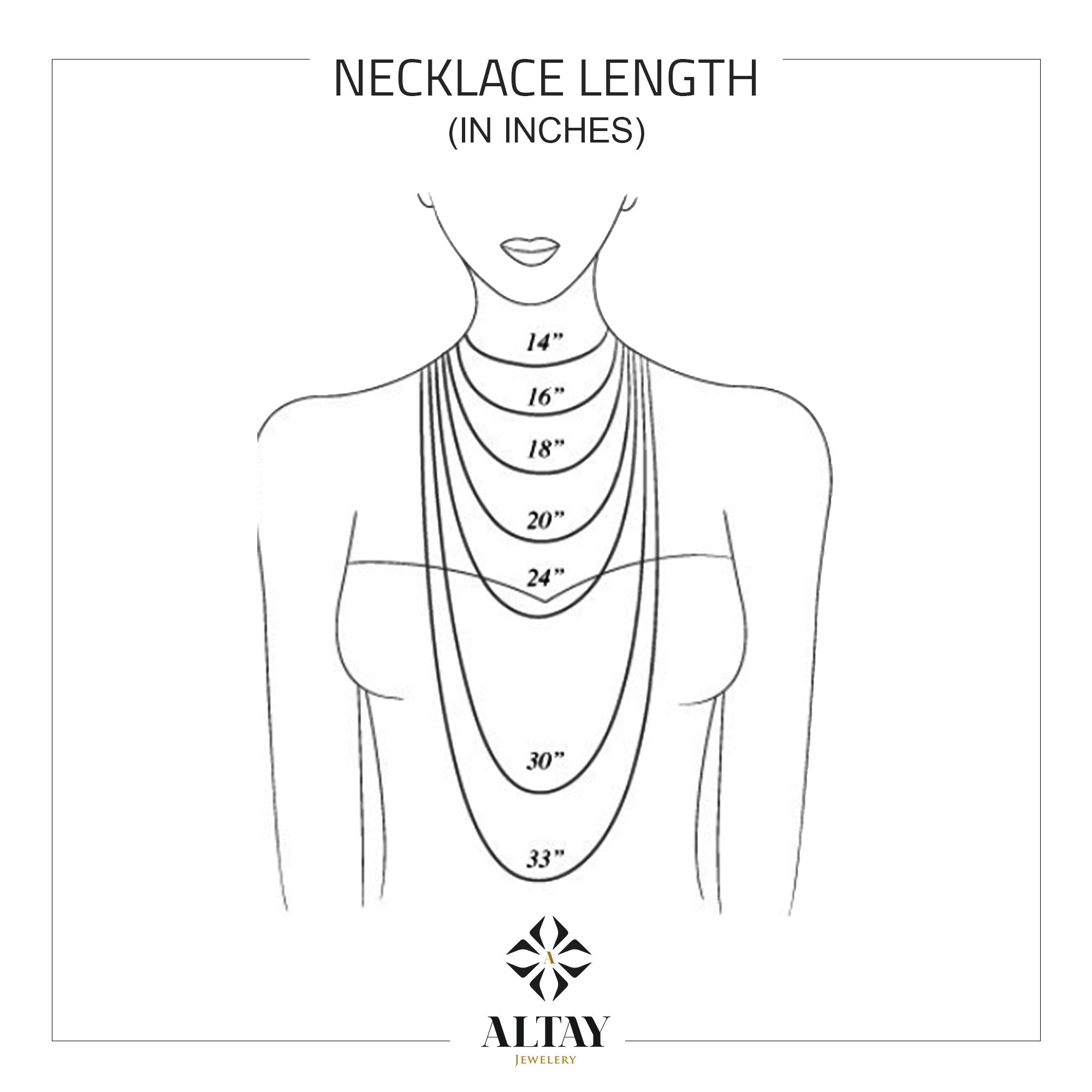 necklace size chart