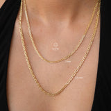 14K Gold Chain Necklace, Rolo Chain Choker