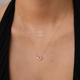 14K Gold Feather Necklace, Feather Charm Pendant