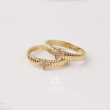 14K Gold Four Leaf Clover Ring, Clover Ring