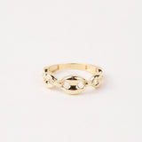 14K Gold Chain Ring, Mariner Link Ring