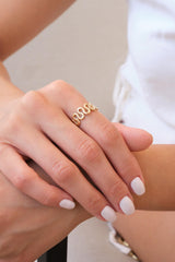 14K Gold Wavy Ring, Snake Gold Ring