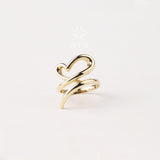 14K Gold Heart Ring, Heart Love Ring