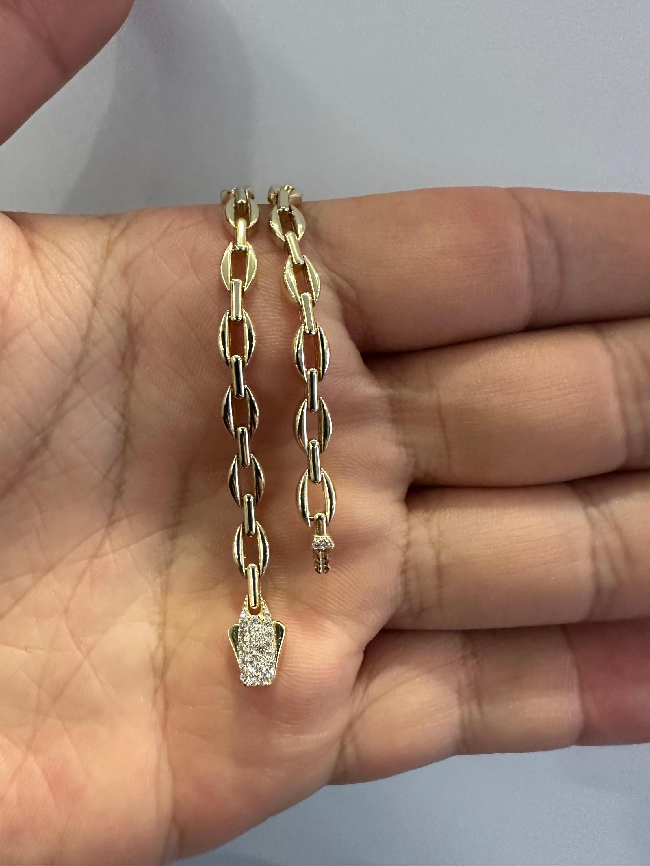 14K Gold Chain Bracelet, 5mm Classic Gold Link Bracelet, Everyday Gold Bracelet, Timeless Real Gold Jewelry Gift for Her