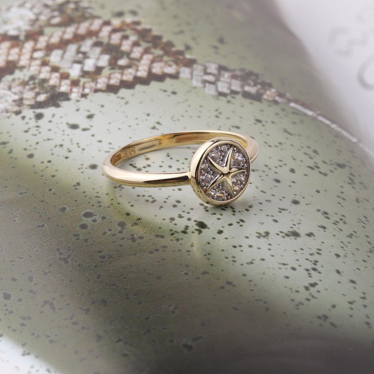 14K Gold Star Ring, Stacking Ring, Tiny Astral Star Ring, Sidereal Minimalist Ring, Gift for Her, Dainty Ring, Chance Ring, Stackable