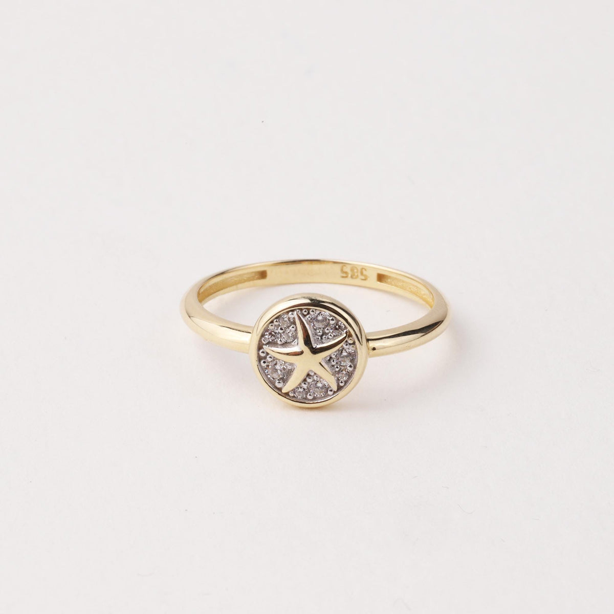 14K Gold Star Ring, Stacking Ring, Tiny Astral Star Ring, Sidereal Minimalist Ring, Gift for Her, Dainty Ring, Chance Ring, Stackable